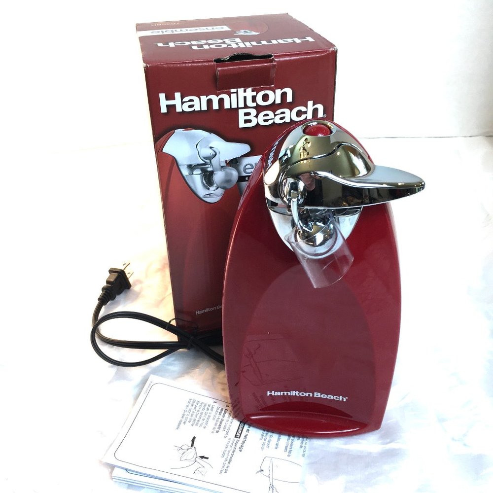 HAMILTON BEACH Red Electric Can Opener  76388R NWT